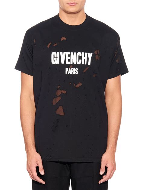 givenchy columbian-fit short-sleeved printed t-shirt|givenchy t shirt size chart.